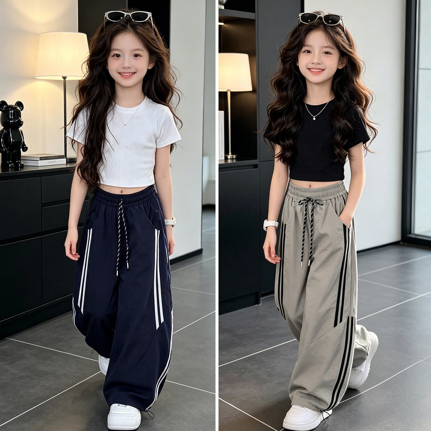 女童爵士舞露脐走秀演出服