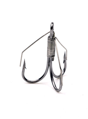 Weedless三本钩防挂底挡草路亚锚钩绑钢丝护齿鱼钩防勾草假饵改装