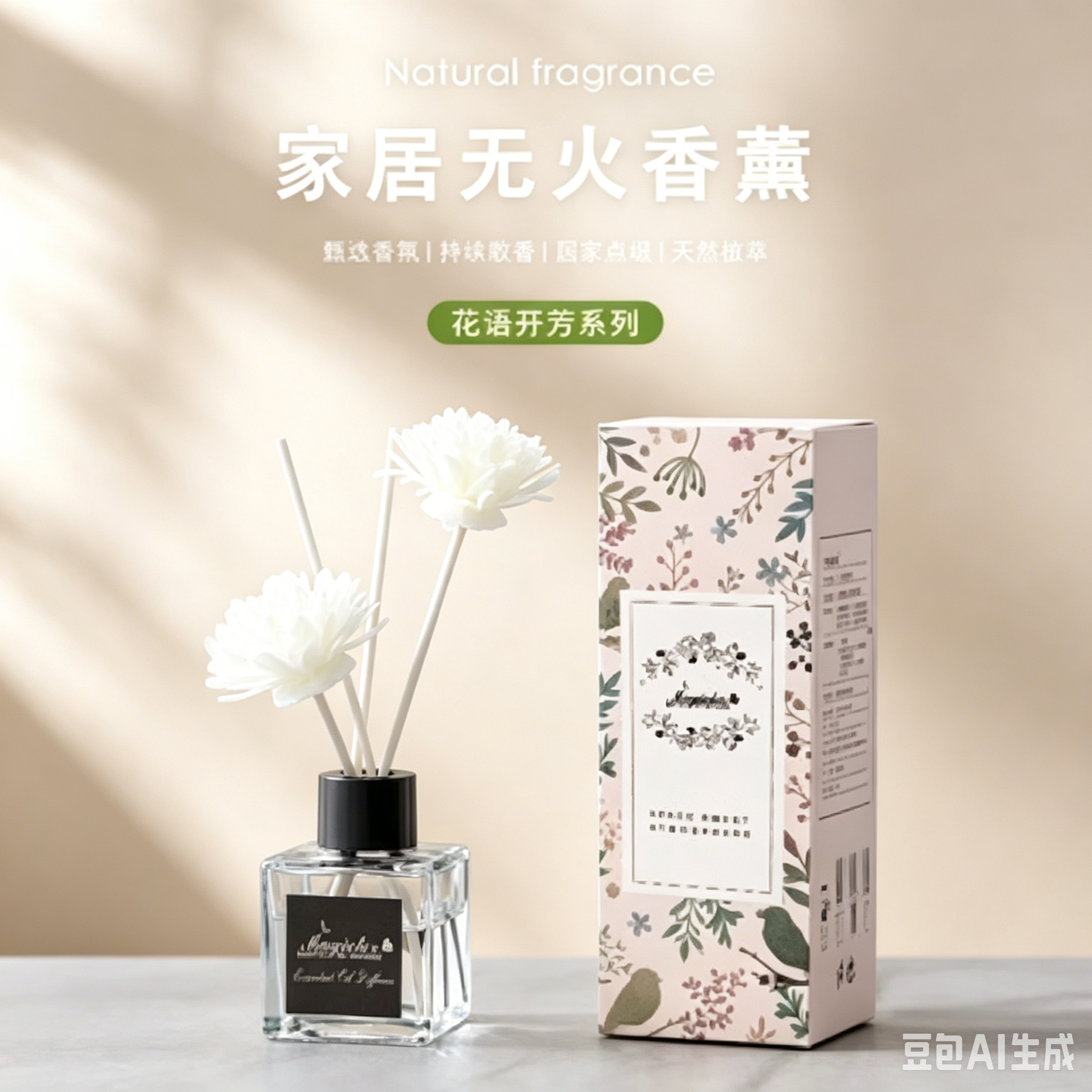 无火藤条香薰栀子花香家用持久留香卧室房间清新持久留香空气香氛