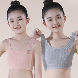 女童内衣发育期小学生双层棉防凸点中小学儿童一阶段背心女童背心