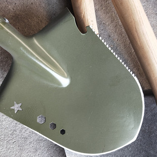 锰钢加长款龙炎A1小铁锹205锹户外探宝战备锹农用钢锹园艺铲