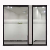 好贴不起泡 办公室条纹磨砂玻璃贴纸静电不透明透光隔断贴膜防窥