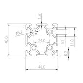 4040双槽欧标铝型材 8槽40型材 欧标40双槽40S型材双槽40欧标型材