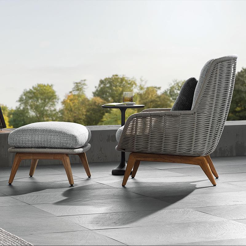 户外编藤沙发庭院02-312露天阳台藤沙发闲家具室外绳花园简发约休