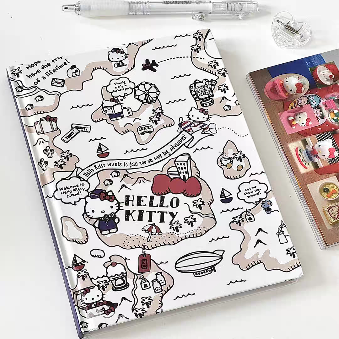 可爱hellokitty硬壳A5笔记本加厚全彩内页手账本KT猫学生用记事本