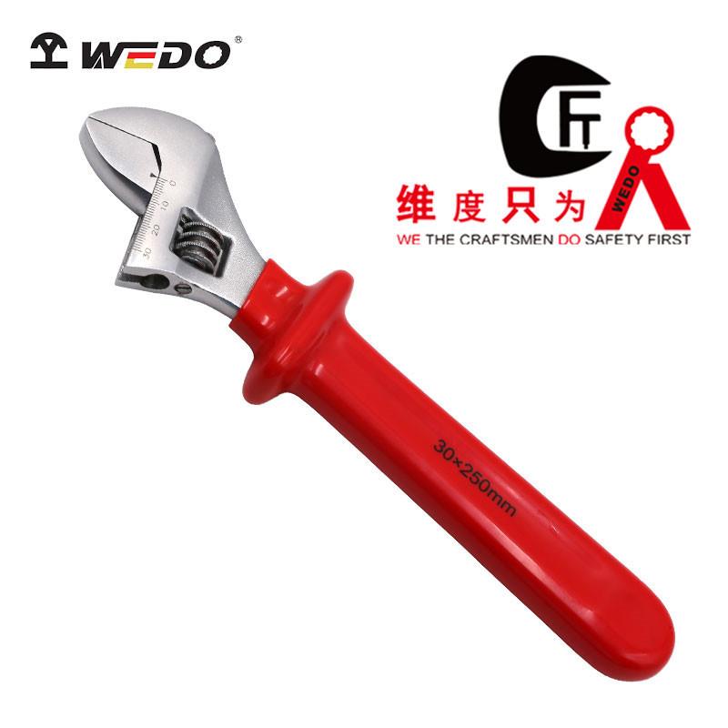 WEDO维度绝缘工具VDE认证工具 绝缘浸塑活扳手 铬钒钢IN527A