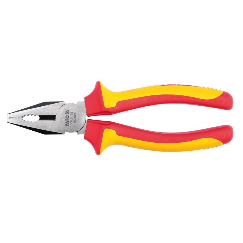 易尔拓钢丝钳尖嘴钳 斜嘴钳水泵钳6 7 8 10寸多功能绝缘钳YT21151