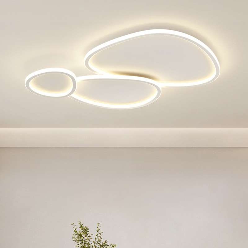 中山LED灯卧室客厅灯现代简约新款轻奢主灯大气吸顶灯奶油风灯具