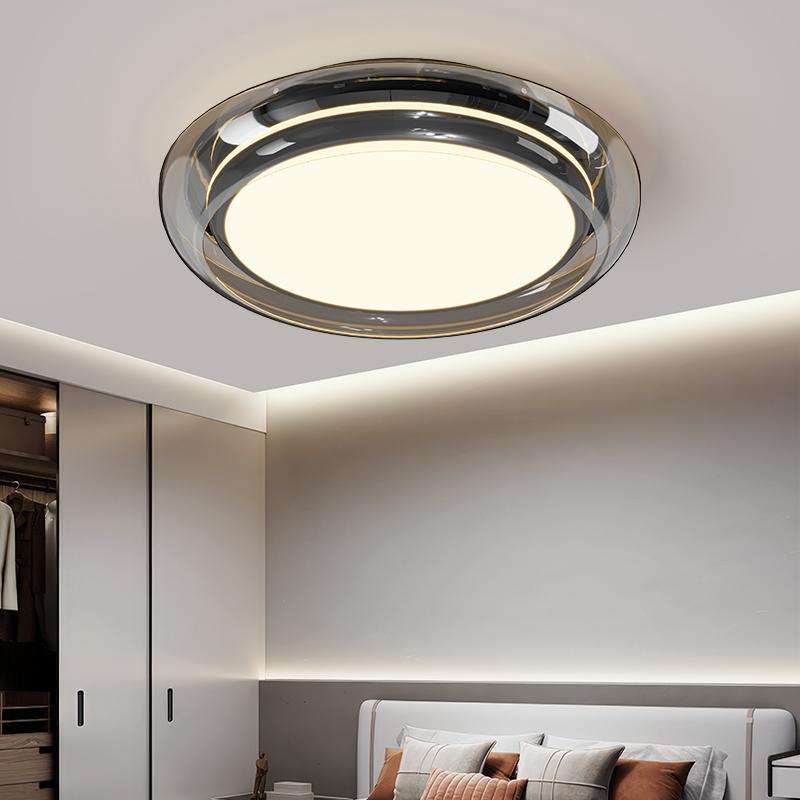 卧室灯现代简约2025年新款意式吸顶灯创意圆形感护眼房间灯具