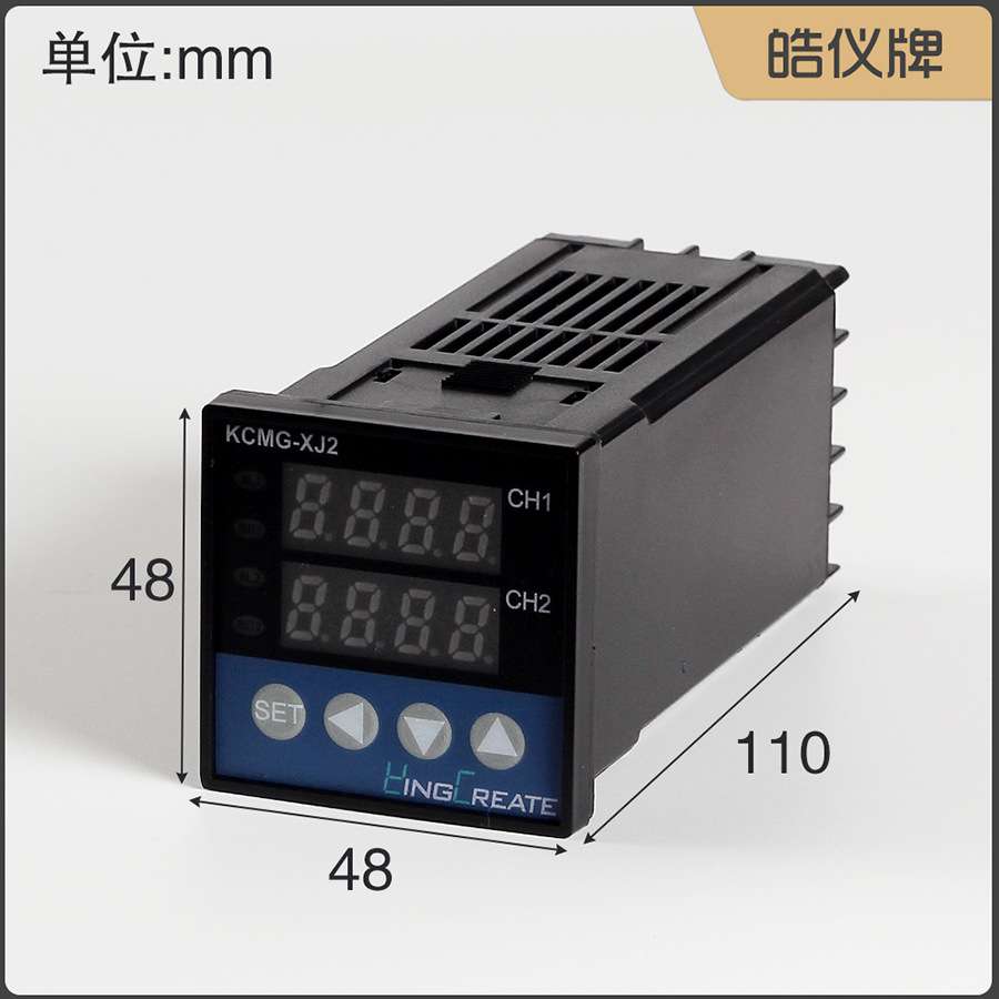 皓仪精创两通道温控仪KCM-XJ21A输入2路4-20mA输出继电器开关量