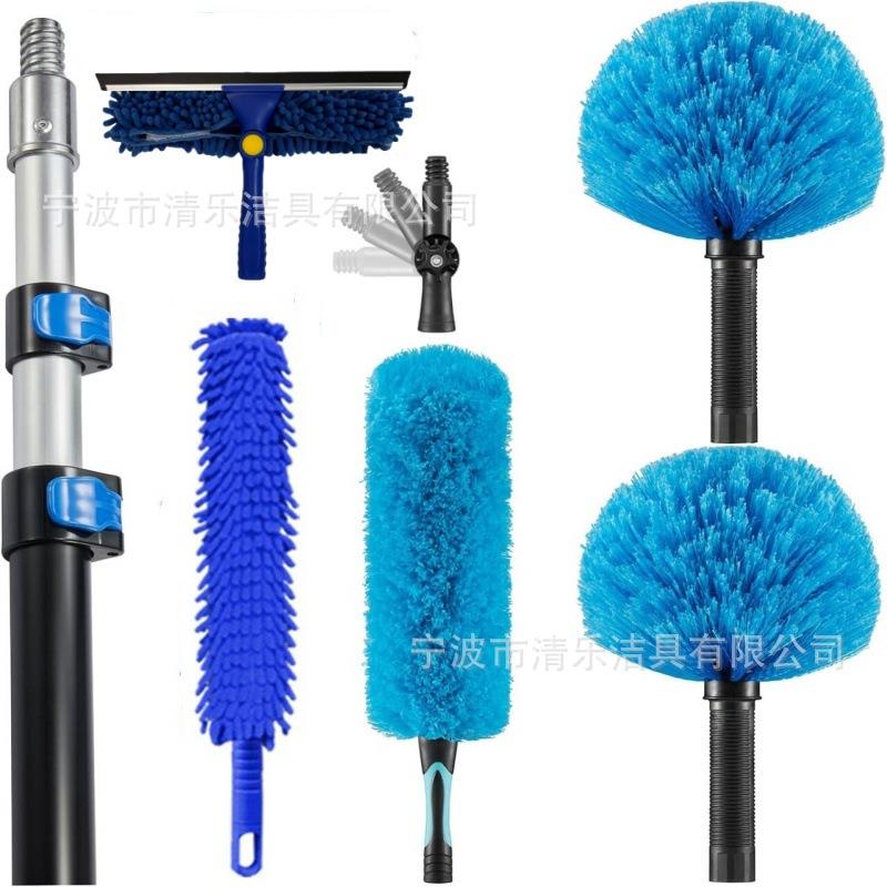 亚马逊12FT铝合金伸缩杆带转向节角落刷天花板除尘掸擦窗器套装