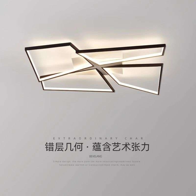 客厅灯简约现代大气全光谱护眼大厅主灯创意方框主卧室房间吸顶灯