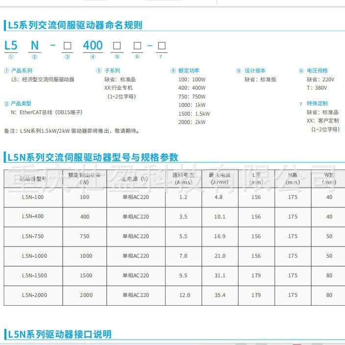 雷赛伺服电机ACM1M-1318B雷赛伺服驱动器L5N-2000