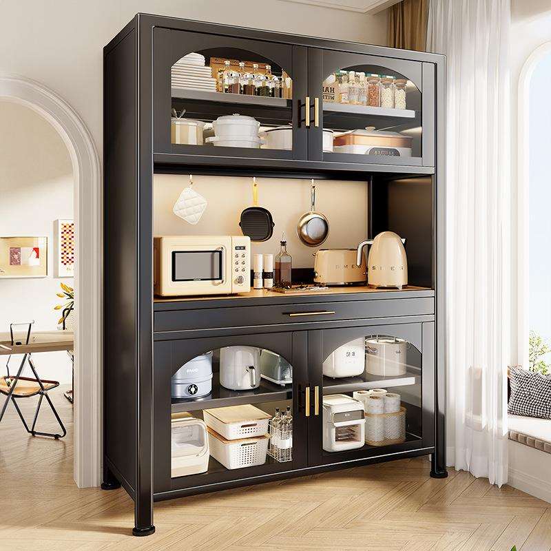 新款多功能落地厨房餐边柜 多层厨具收纳微波炉烤箱电器置物架