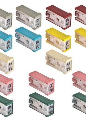 16件15A20A25A30A40A50A60A32V迷你开槽汽车盒式保险丝套件