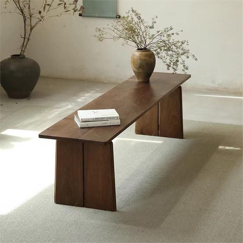 新中式黑胡桃木长凳实木长条凳条凳长木板餐桌凳家用床尾凳