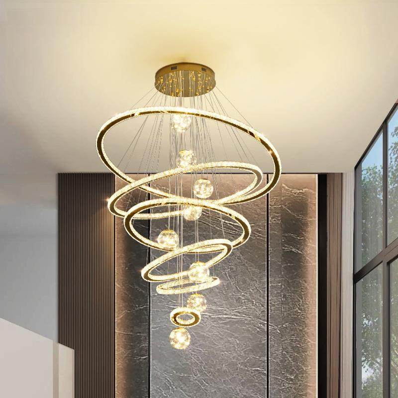 复式楼别墅客厅大吊灯轻奢水晶灯具楼梯创意loft公寓大灯奢华长条,鲜花速递/花卉仿真/绿植园艺,割草机/草坪机,淘宝优惠券,粉丝福利购,淘宝优惠卷