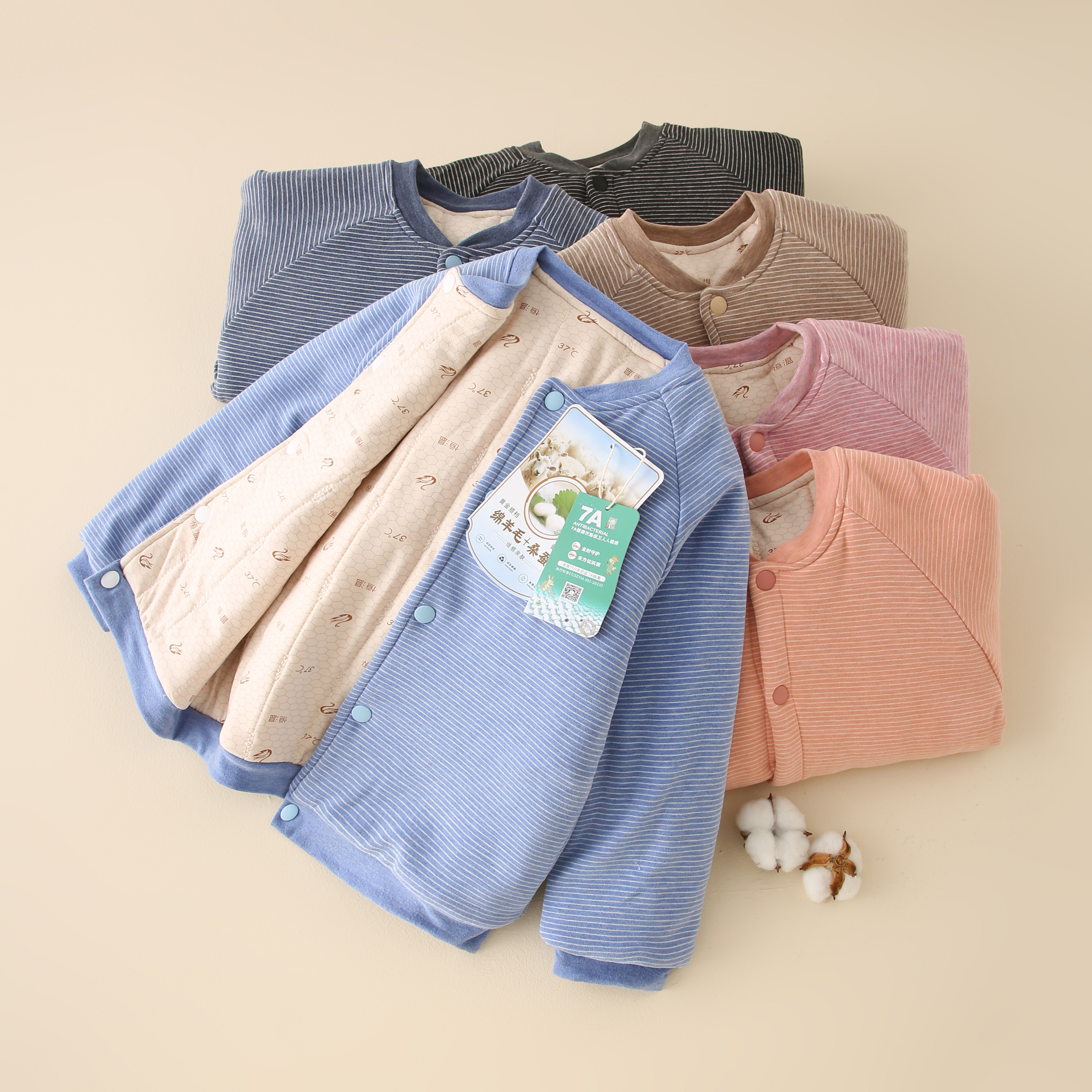 校服神器儿童保暖衣男女童开衫加厚夹棉内胆秋冬棉衣-LY123456