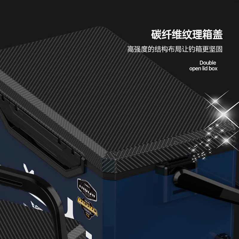 雷臣2500E钓鱼箱2025新款钓箱可坐多功能超轻超硬加厚全套大钓箱