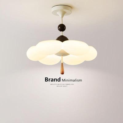 法式中古风卧室吊灯奶油风2025年新款全光谱护眼主卧房间吸顶灯