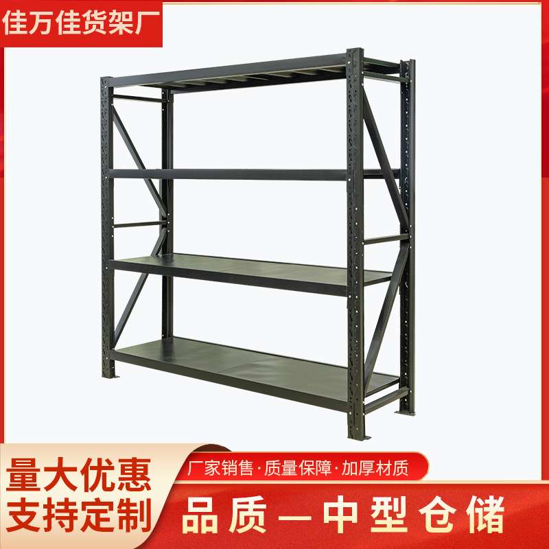 现货库房组合多功能加厚置物架轻型仓库钢架可拆卸式中型仓储货架