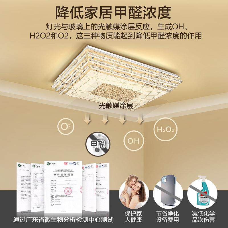 水晶客厅大灯吸顶灯饰2024新款主卧室吊灯具现代简约大气跨境