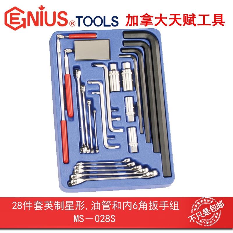 GENIUS天赋进口工具28件套英制星形油管和内6角扳手组MS-028S