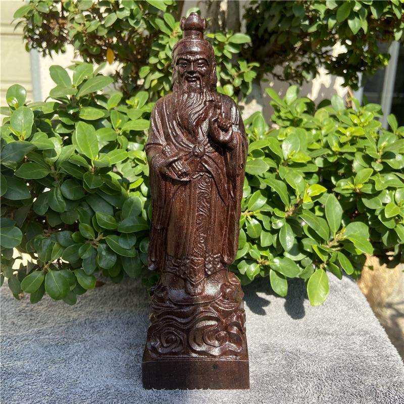 越南沉香木雕实木摆件人物太上老君天尊老子送礼手把玩工艺品实木