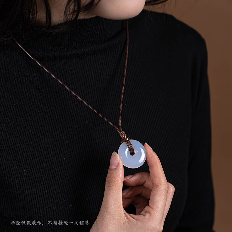 极速花素戒指钻戒平安扣挂绳挂z脖吊坠绳男女手工编织情侣项链绳