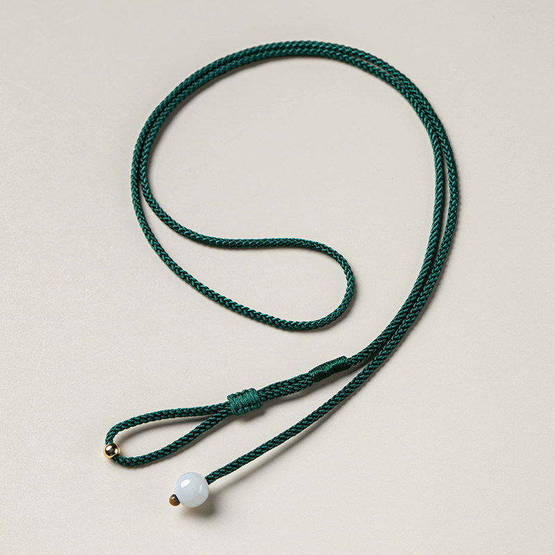 极速花素儿童翡翠金镶玉s平安扣金佛吊坠挂绳简约细款锁骨链项链