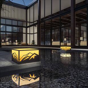 新中式太阳能柱头围墙灯户外庭院门柱灯花园公园景观灯别墅草坪灯