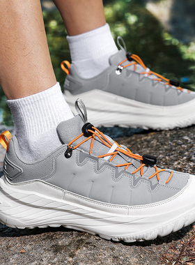 N·HOT专业户外徒步鞋男防滑耐磨软底登山鞋低帮宽楦休闲运动鞋子