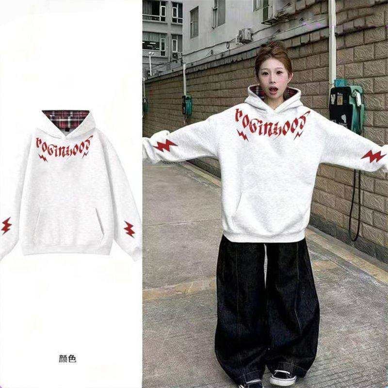 ZHAP重磅格子连帽卫衣女秋冬款