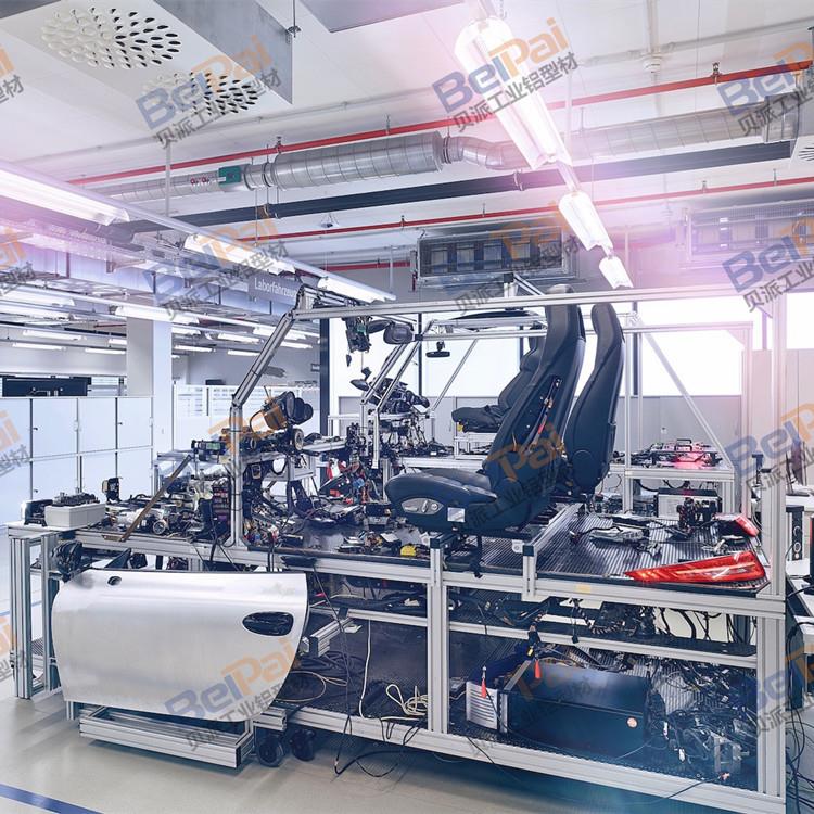 新能源汽车测试台架LABCAR黄板车防静电铝合金专使设计生产加工