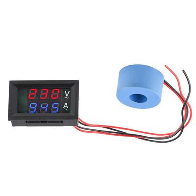 交流电压电流表头高精度数显双显220v三相380vAC60-500V 10A/50A