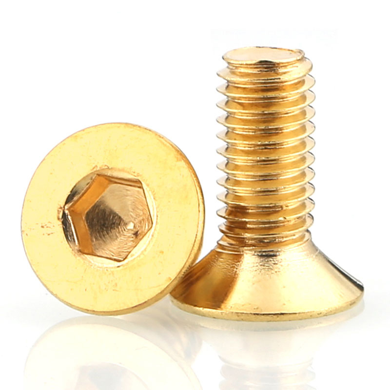 沉头内六角螺丝钉黄铜螺钉平头H62铜螺栓M4M5M6M8M10*x16x20x30mm