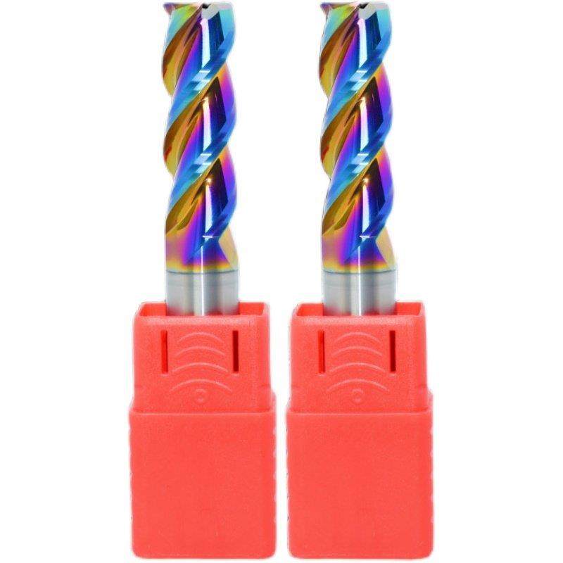 60度高光铝用铣刀3刃钨钢合金七彩涂层铣铝合金专用加长平底刀4mm,3C数码配件,USB多功能数码宝,淘宝优惠券,粉丝福利购,淘宝优惠卷