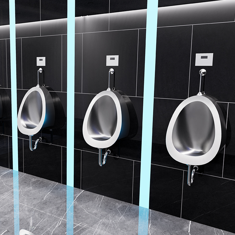 304不锈钢小便斗男用公共厕所卫生间小便池挂墙式男士酒吧小便器