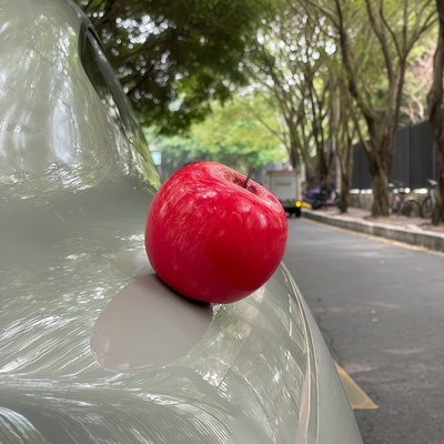 汽车车载仿真苹果水果摆件