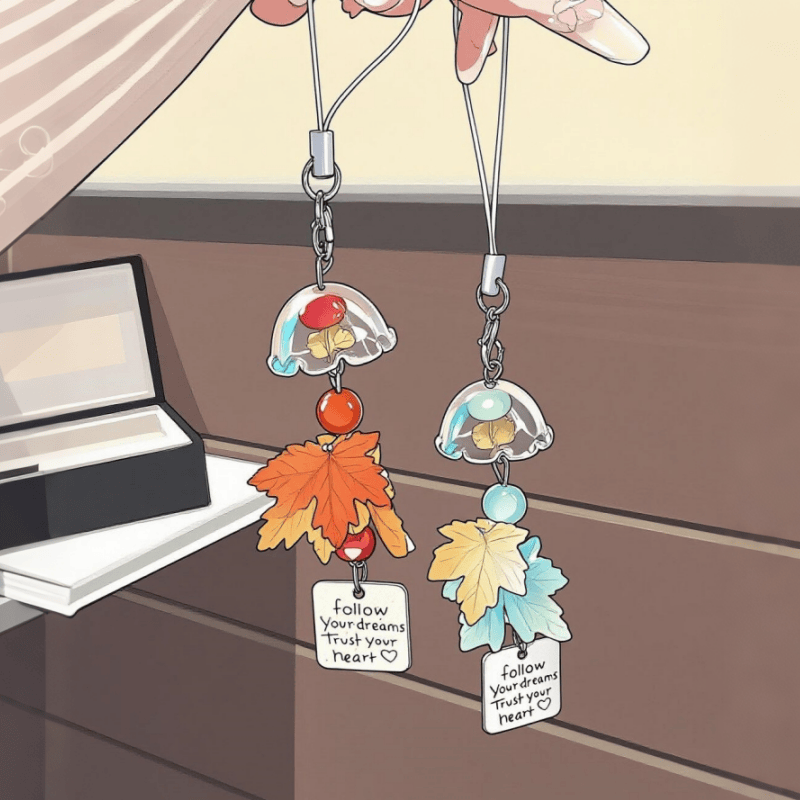 【“有如枫叶做的铃铛”】挂件