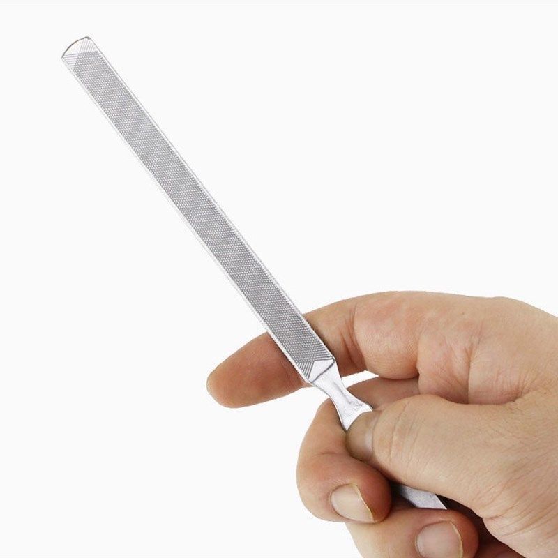 指甲锉打磨条修甲不锈钢薄锉刀美甲灰甲搓甲磨甲器四面指甲小锉刀