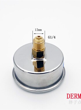 63油压表25MPA耐震压力表EN837-1轴向不带边0-3500psi螺纹G1/4