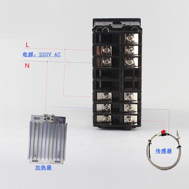 温控仪表 智能数显温度控制器 可调温度全自动220V温控器冰箱开关