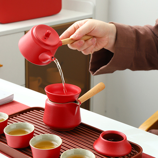 家用户外陶瓷茶壶茶杯结婚礼品伴手礼定制logo 旅行茶具套装