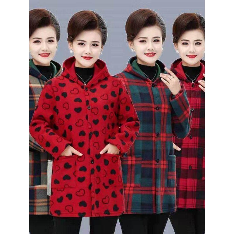 剪毛绒罩衣成人长袖加绒加厚护衣时尚工作服厨房围裙女反穿衣秋冬