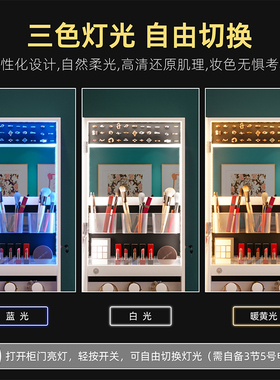 扬远 全身镜穿衣镜壁挂收纳柜挂墙化妆柜储物柜智能带灯镜子6035