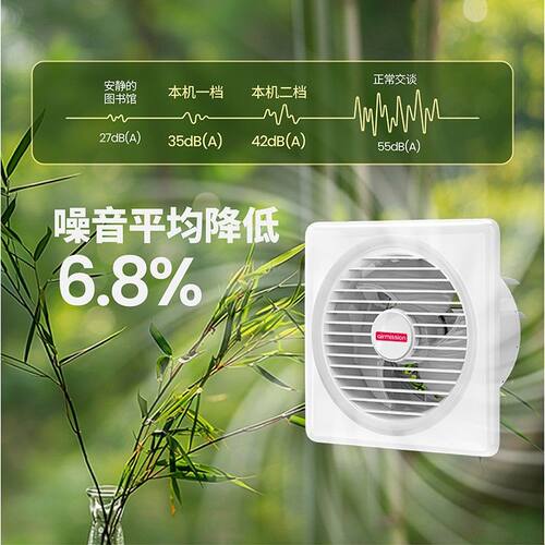 金羚美胜排气扇4/6/8/10寸换气扇卫生间变频节能排风扇墙窗式风扇