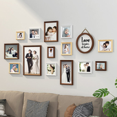 家庭客厅照片墙装 饰背景相框免打孔相片墙创意挂墙墙上组合相册墙