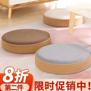 亚麻布艺加厚地跪蒲团坐垫禅修垫榻榻米垫子上飘窗打坐 家用垫日式