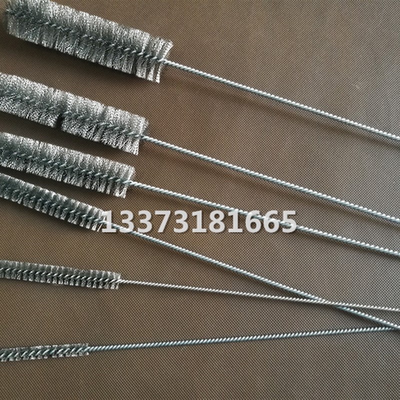 不锈钢丝管道刷圆孔刷钢刷铁刷子管道刷管道除锈去工业用清洁毛刷